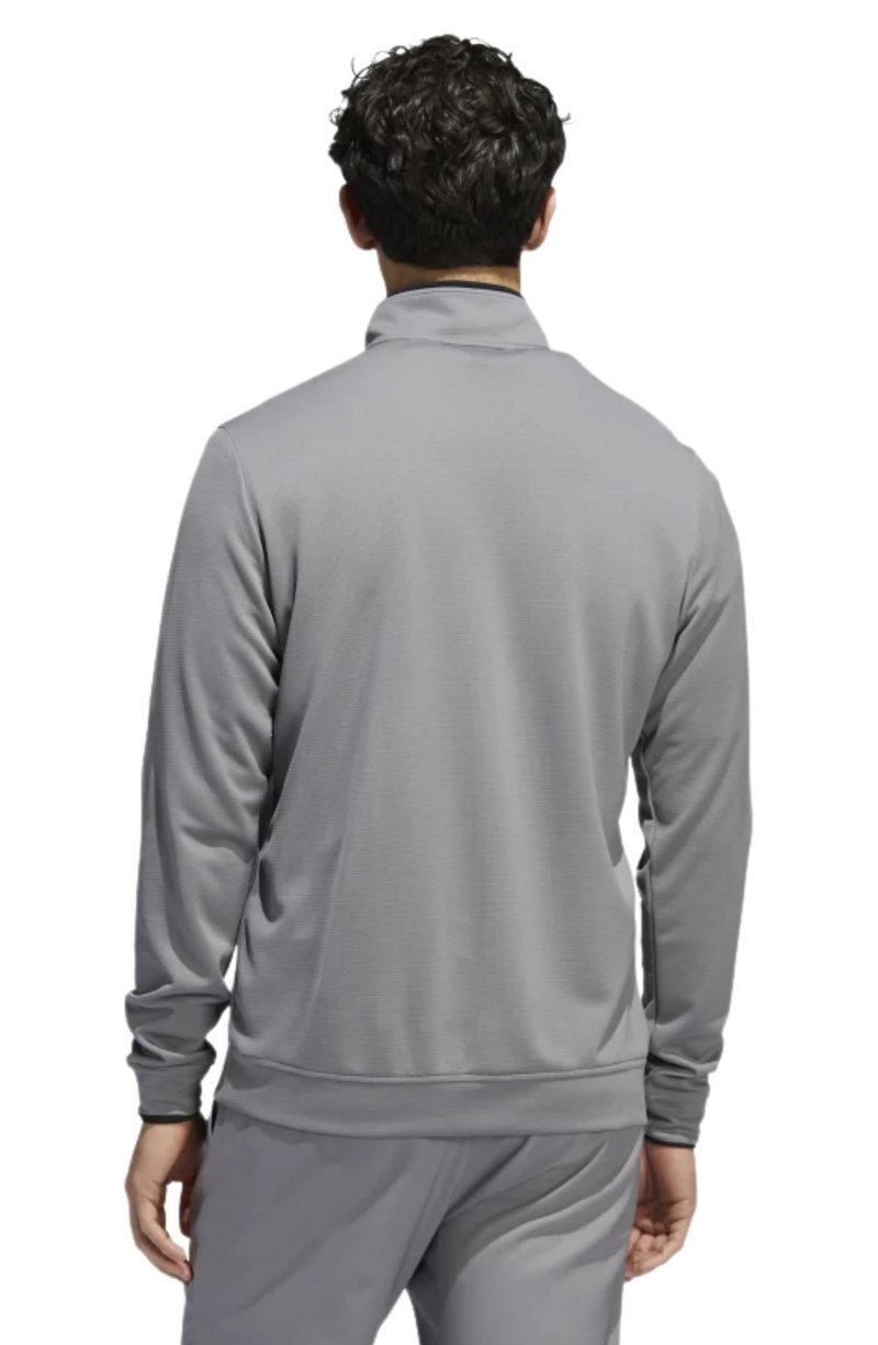Adidas Quarter Zip Herren Sweatshirt, grau/schwarz