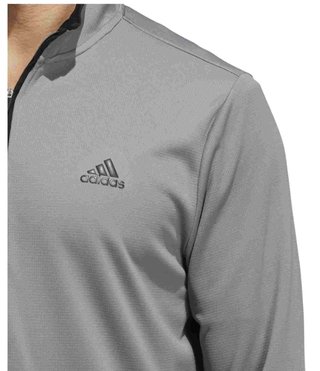 Adidas Quarter Zip Herren Sweatshirt, grau/schwarz