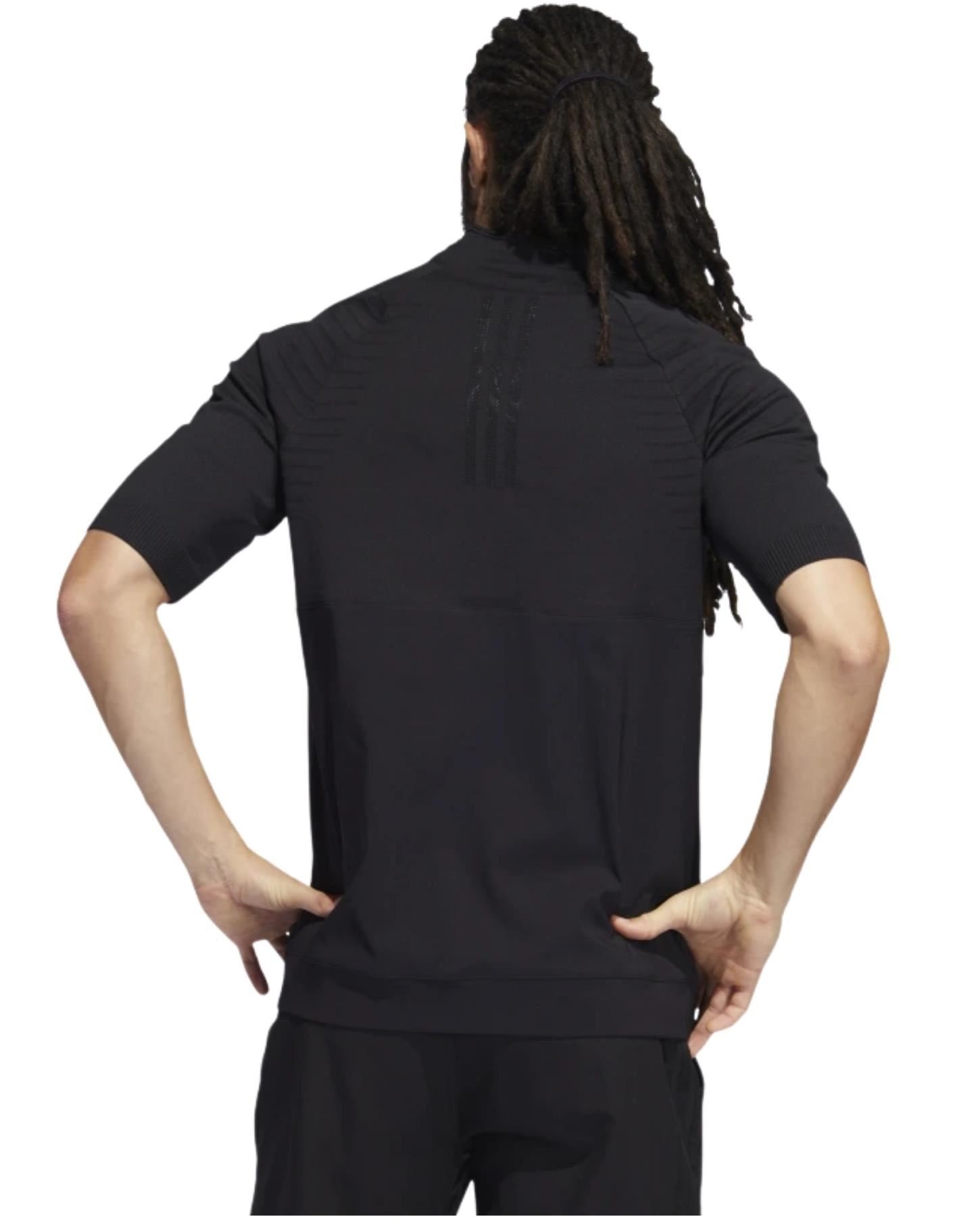 Adidas Primeknit Statement 1/4 Zip Herren Sweatshirt, schwarz