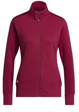 Adidas Textured Full-Zip Damen Sweatshirt, rot