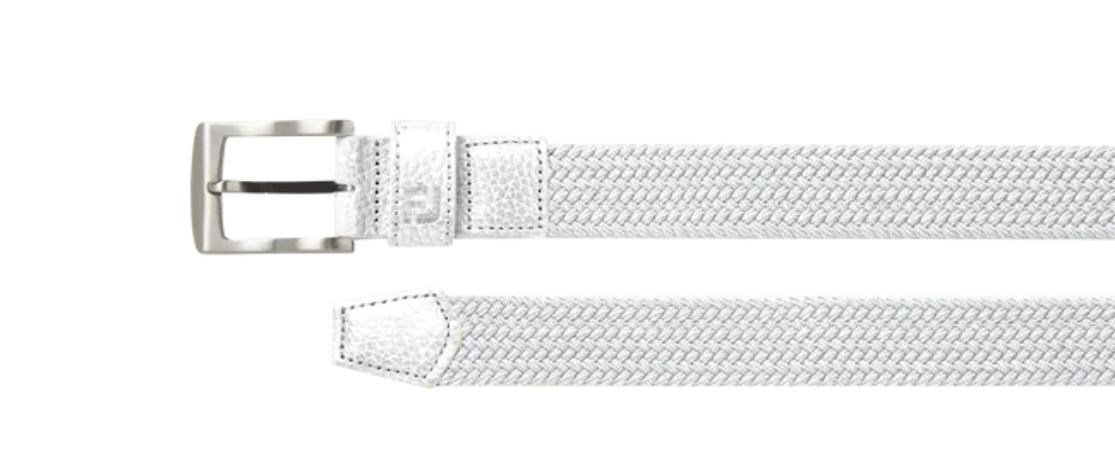 Damen Geflochtener Damen Stretchgürtel, weiss