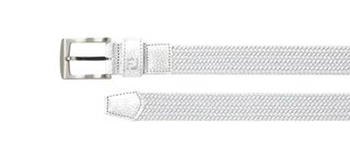 Damen Geflochtener Damen Stretchgürtel, weiss