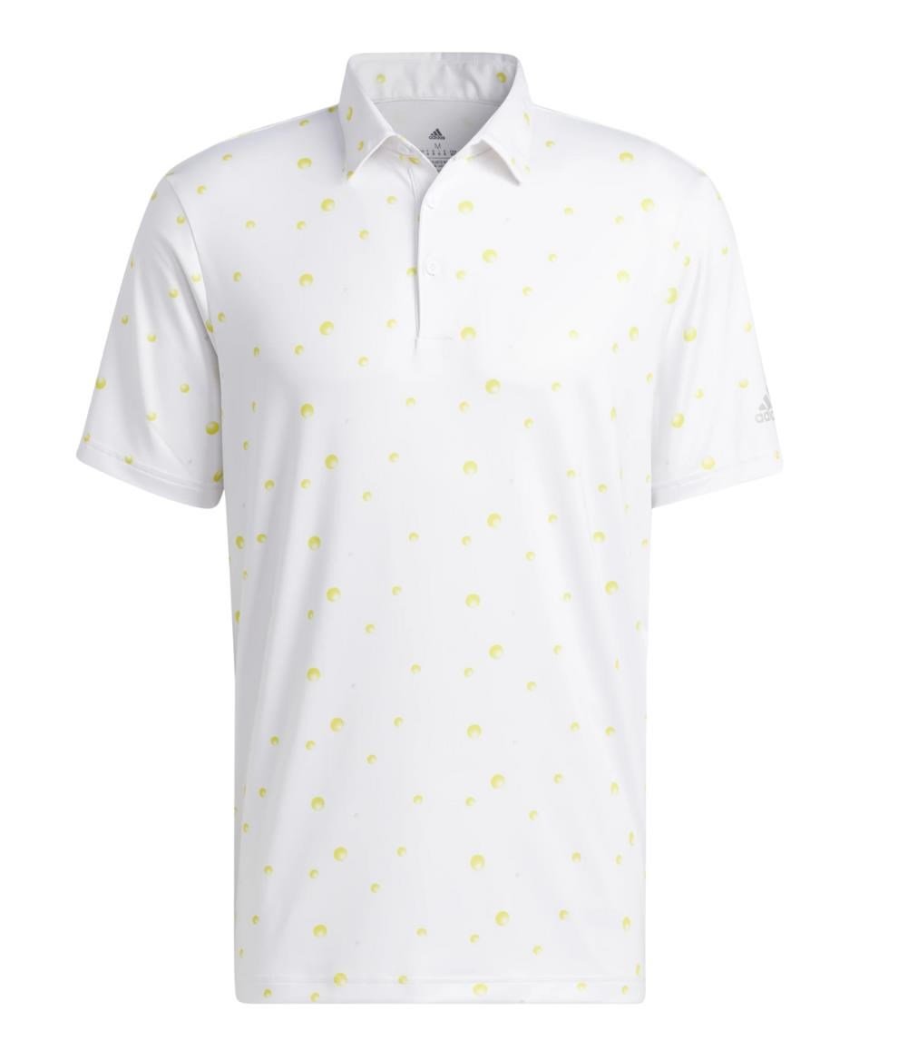 Adidas Ultimate 365 Allover Print Herren Poloshirt, weiss/gelb