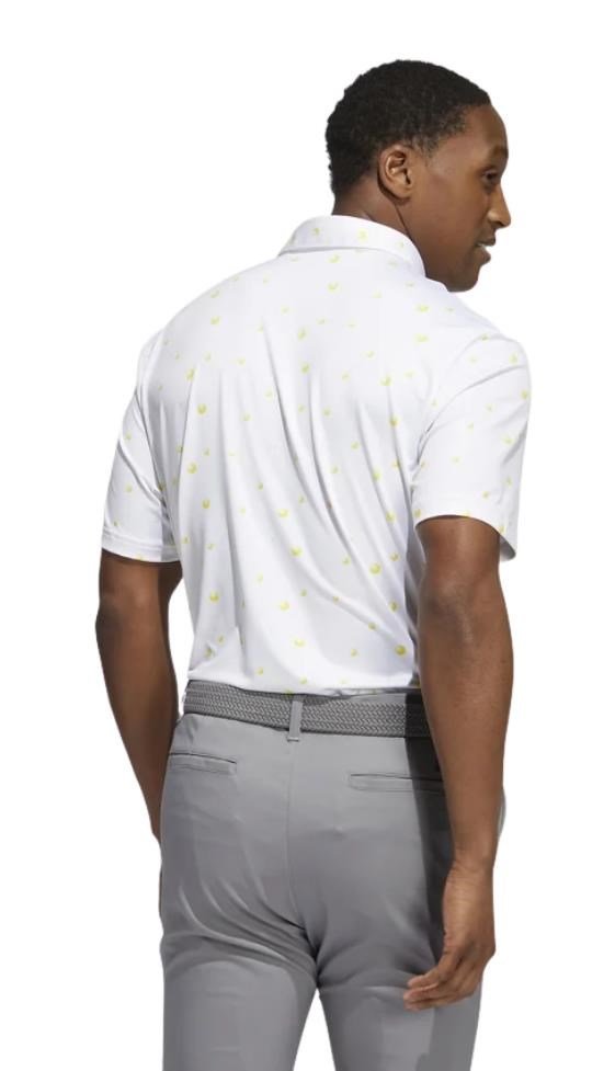 Adidas Ultimate 365 Allover Print Herren Poloshirt, weiss/gelb