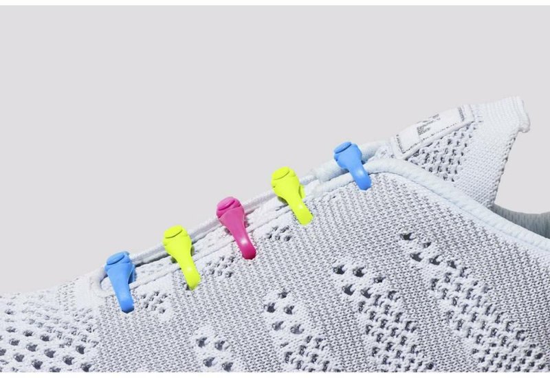 Hickies (14ks) - barevné/neon elastische Schnürsenkel, Neon Multi