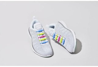 Hickies (14ks) - barevné/neon elastische Schnürsenkel, Neon Multi