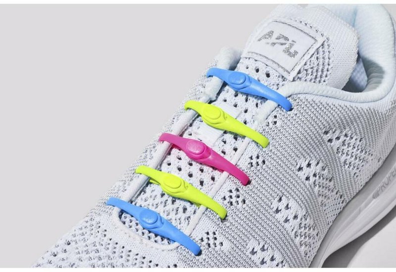 Hickies (14ks) - barevné/neon elastische Schnürsenkel, Neon Multi