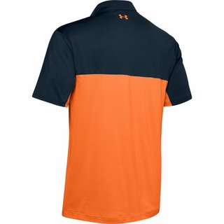 Under Armour Performance 2.0 Colourblock Herren Poloshirt, academy/orange