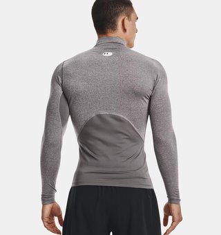 Under Armour ColdGear® Compression Mock Herren Winterkompressionsshirt, grau