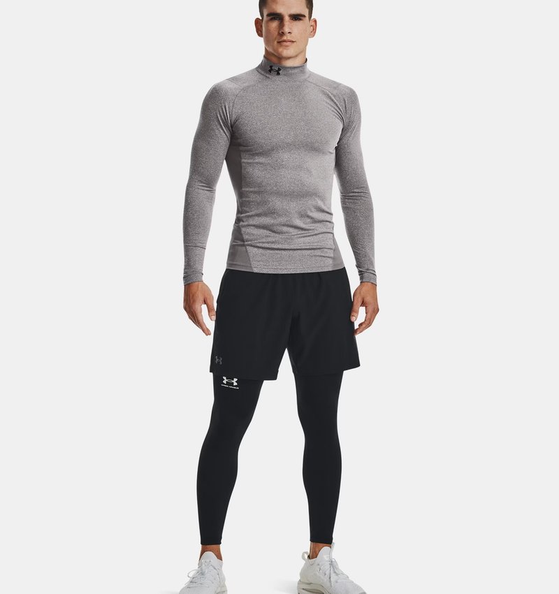 Under Armour ColdGear® Compression Mock Herren Winterkompressionsshirt, grau