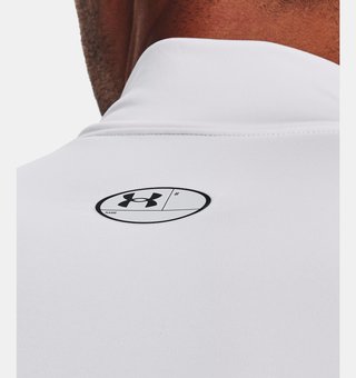 Under Armour ColdGear® Compression Mock Herren Winterkompressionsshirt, weiss