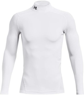 Under Armour ColdGear® Compression Mock Herren Winterkompressionsshirt, weiss