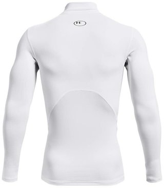 Under Armour ColdGear® Compression Mock Herren Winterkompressionsshirt, weiss