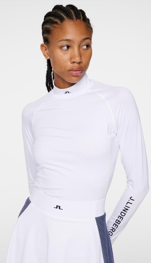 J.Lindeberg Asa Print Soft Compression Damen Kompressionshemd, weiss