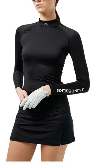J.Lindeberg Asa Print Soft Compression Damen Kompressionshemd, schwarz