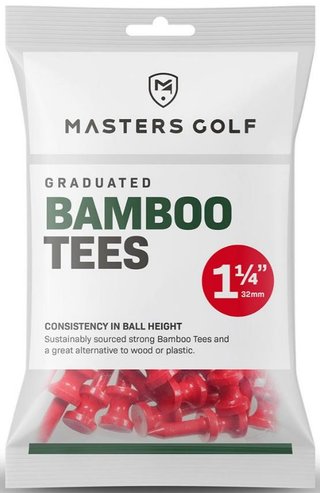Masters Graduated Bamboo tee 32 mm, rot, 25 Stk.