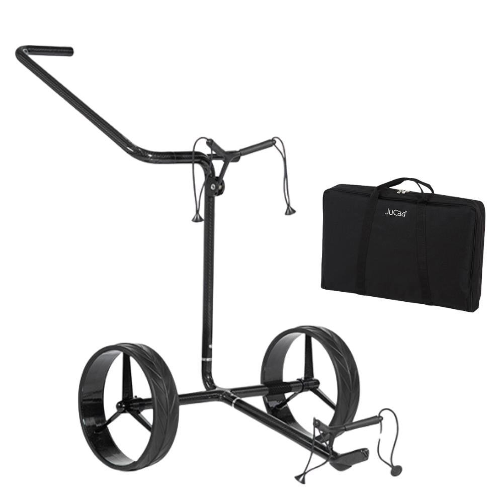 JuCad Carbon Shine 2-rädrig Manuell Golftrolley + Tragetasche