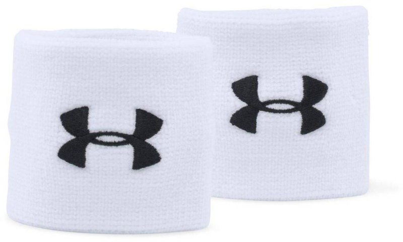 Under Armour Performance Wristbands, weiss