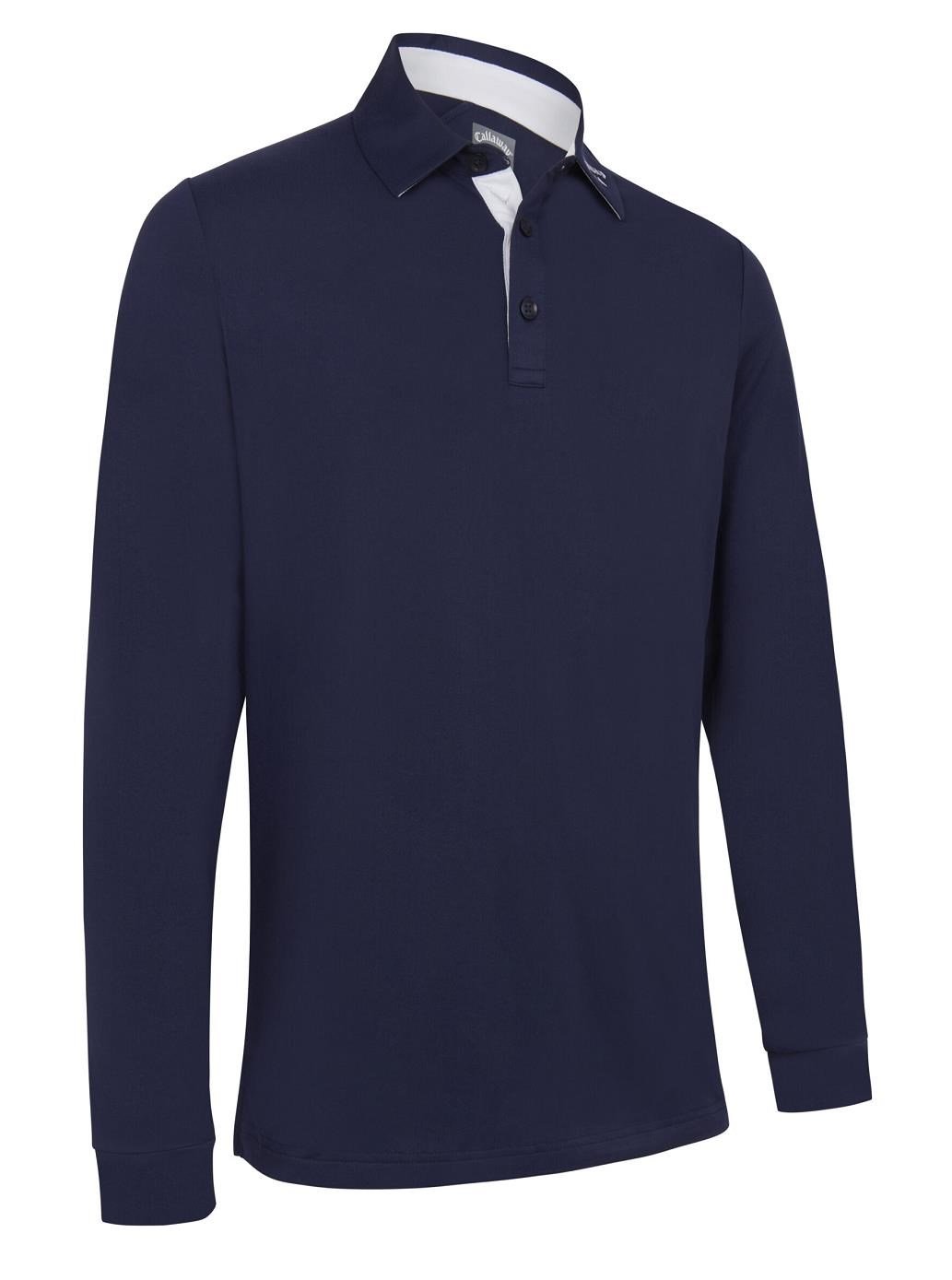 Callaway Long Sleeve Performance Herren Poloshirt, dunkelblau