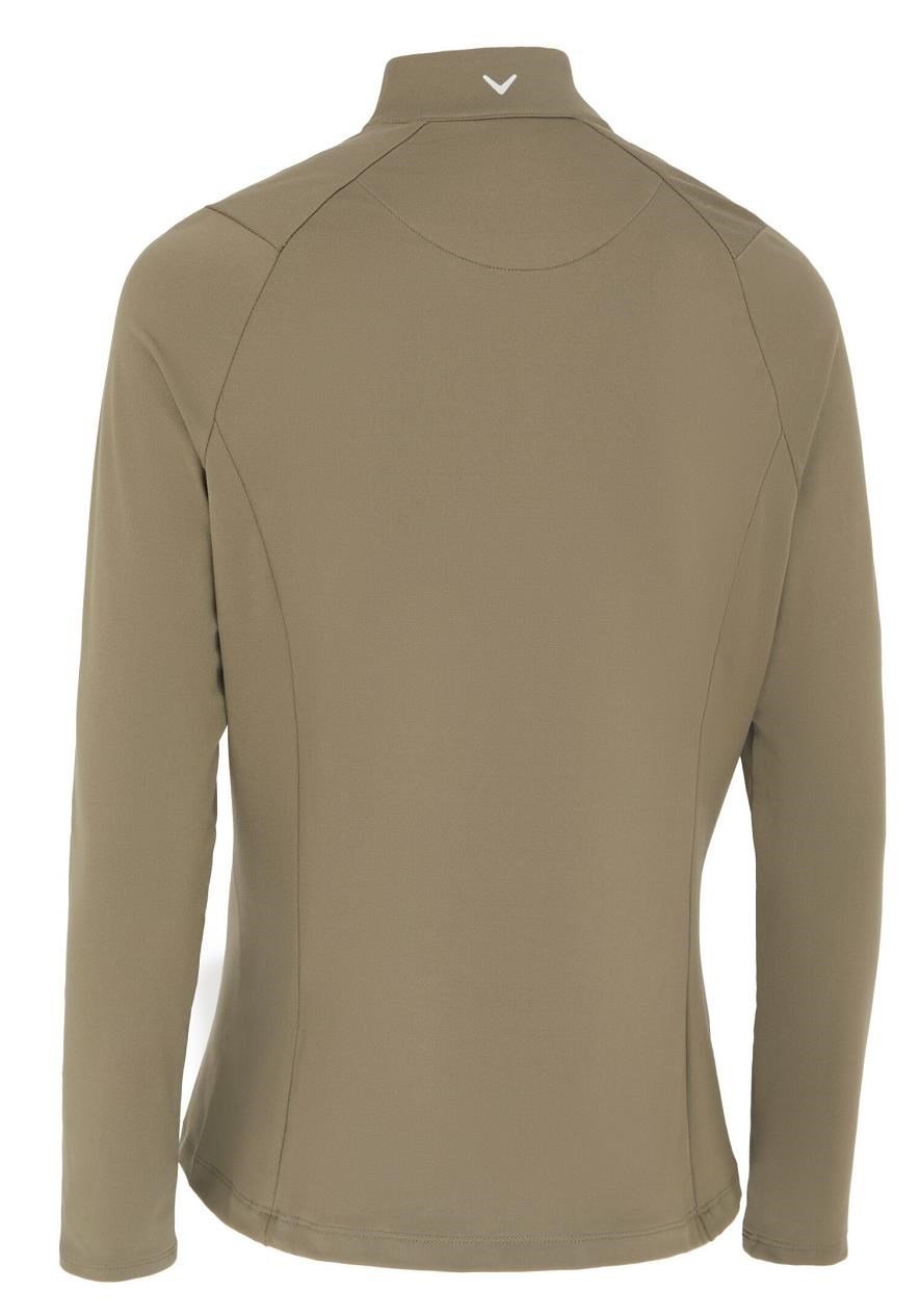 Callaway Thermal Longsleeve Fleece Back Jersey Damen Poloshirt, industrial green