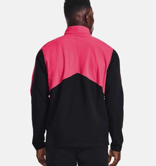 Under Armour Storm Windstrike 1/2 Zip Herrenjacke, schwarz/grau/rosa