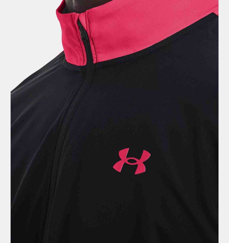 Under Armour Storm Windstrike 1/2 Zip Herrenjacke, schwarz/grau/rosa