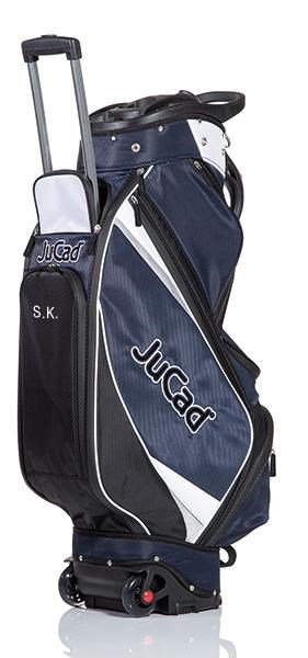 JuCad Bag To Roll Cartbag mit Rädern. dunkelblau/weiss