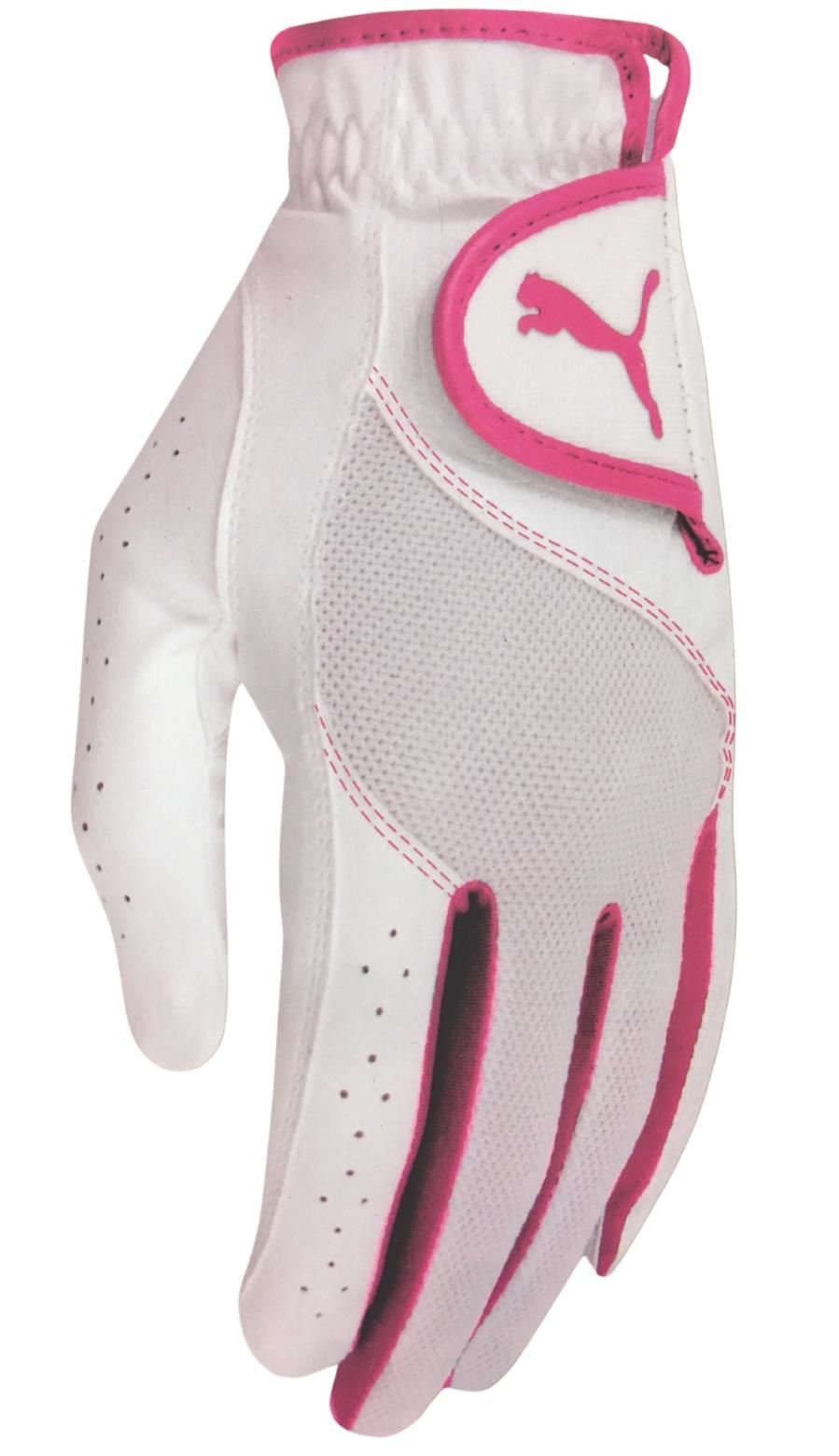 Puma Sport Performance Damen Golfhandschuh, weiß/himbeer
