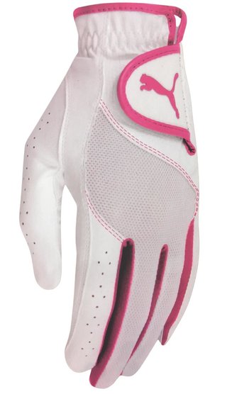 Puma Sport Performance Damen Golfhandschuh, weiß/himbeer