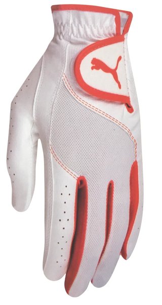 Puma Golf Puma Sport Performance Kinder Golfhandschuh, Weiß/Vibrant Orange