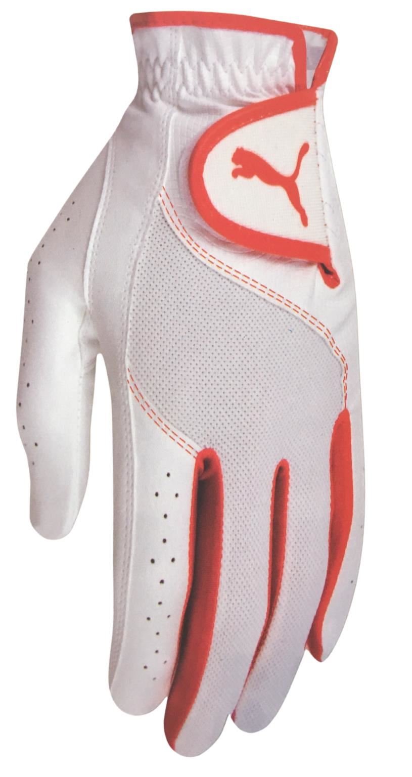 Puma Golf Puma Sport Performance Kinder Golfhandschuh, Weiß/Vibrant Orange