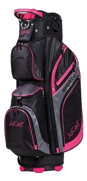 JuCad Sporty Cartbag, schwarz/rosa