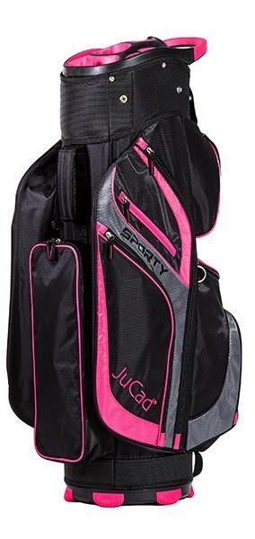 JuCad Sporty Cartbag, schwarz/rosa