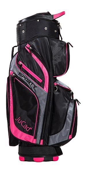JuCad Sporty Cartbag, schwarz/rosa