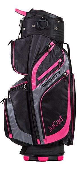 JuCad Sporty Cartbag, schwarz/rosa