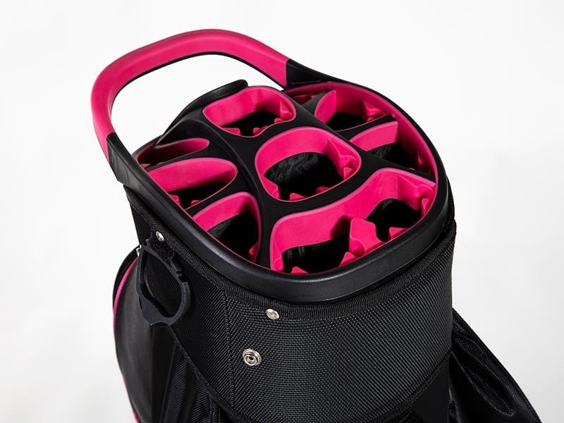 JuCad Sporty Cartbag, schwarz/rosa