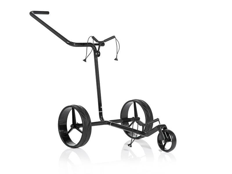 JuCad Carbon Shine 3-wheeled Manuell Golftrolley + Tragetasche