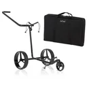 JuCad Carbon Shine 3-wheeled Manuell Golftrolley + Tragetasche