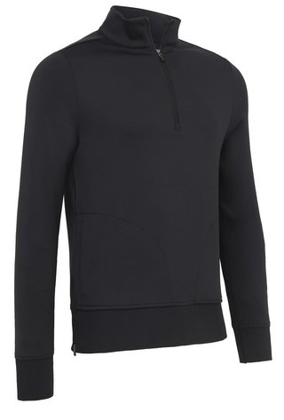Callaway LS 1/4 Midweight Fleece Crossover Damen Sweatshirt, schwarz