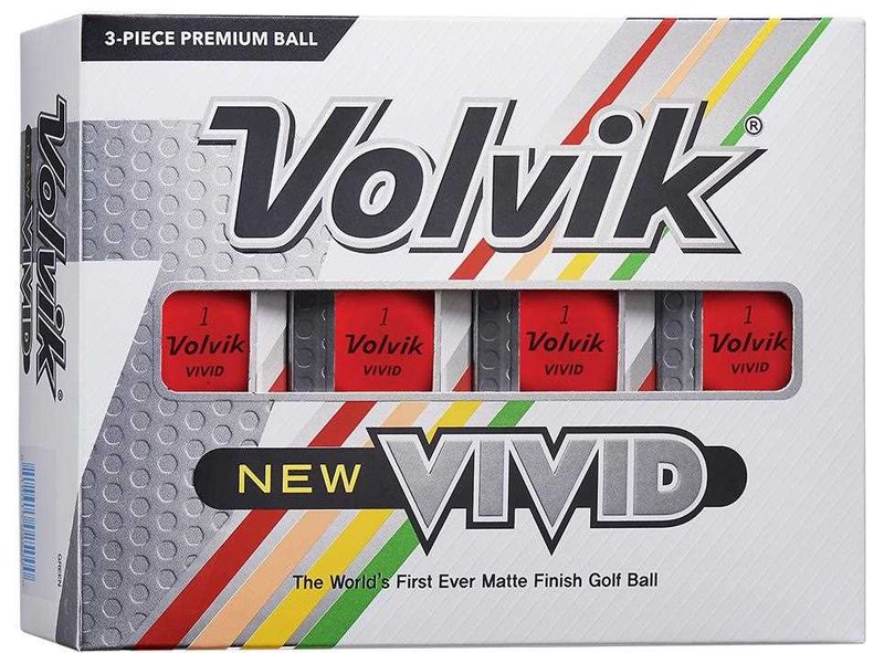 Volvik Vivid Golfbälle, rot