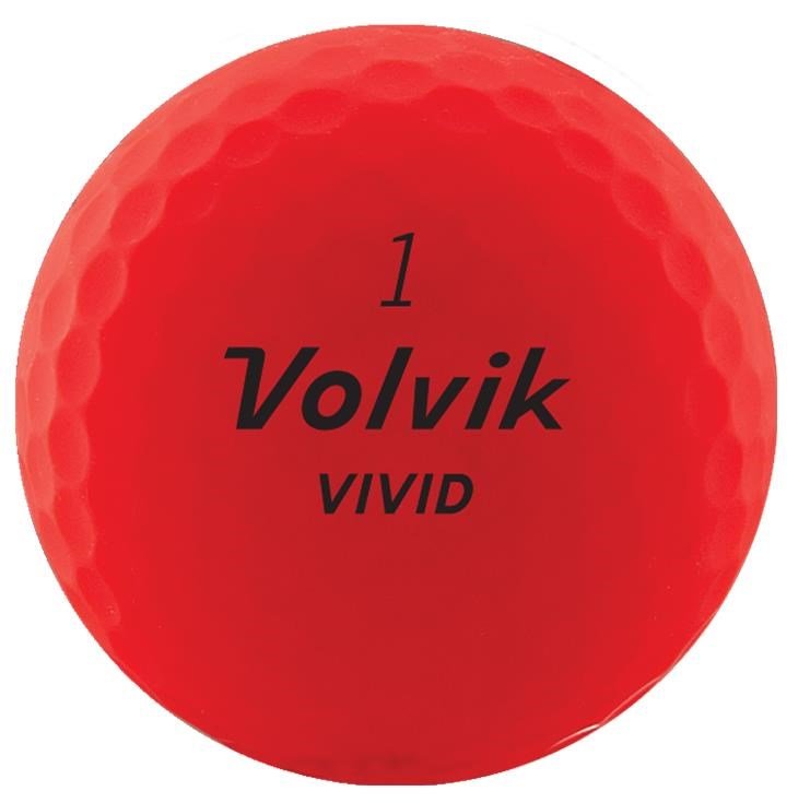 Volvik Vivid Golfbälle, rot