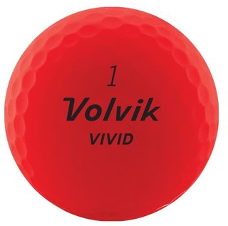 Volvik Vivid Golfbälle, rot