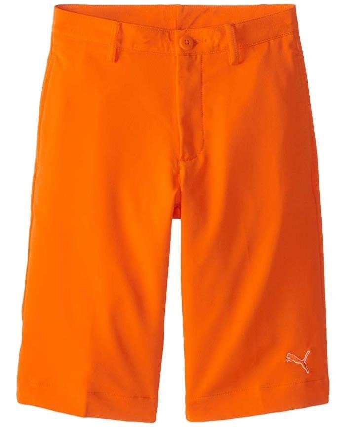 Puma Golf Tech Junior Golf Shorts, orange