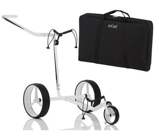 JuCad Carbon Manuell Golftrolley,schwarz/weiss + Tragetasche