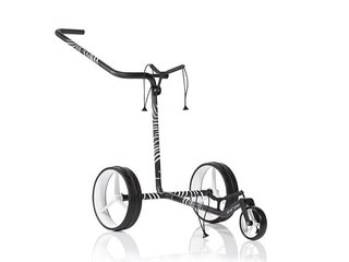 JuCad Carbon Zebra Manuell Golftrolley + Tragetasche