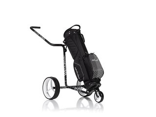 JuCad Carbon Zebra Manuell Golftrolley + Tragetasche