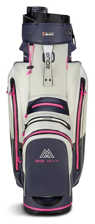 Big Max Aqua Silencio 4 Cartbag, steel blue/off white/fuchsia
