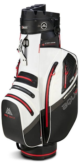 Big Max Aqua Silencio 4 Cartbag, weiss/schwarz/rot