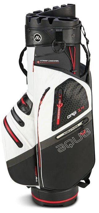 Big Max Aqua Silencio 4 Cartbag, weiss/schwarz/rot