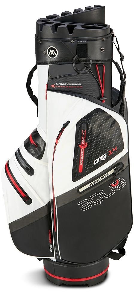 Big Max Aqua Silencio 4 Cartbag, weiss/schwarz/rot